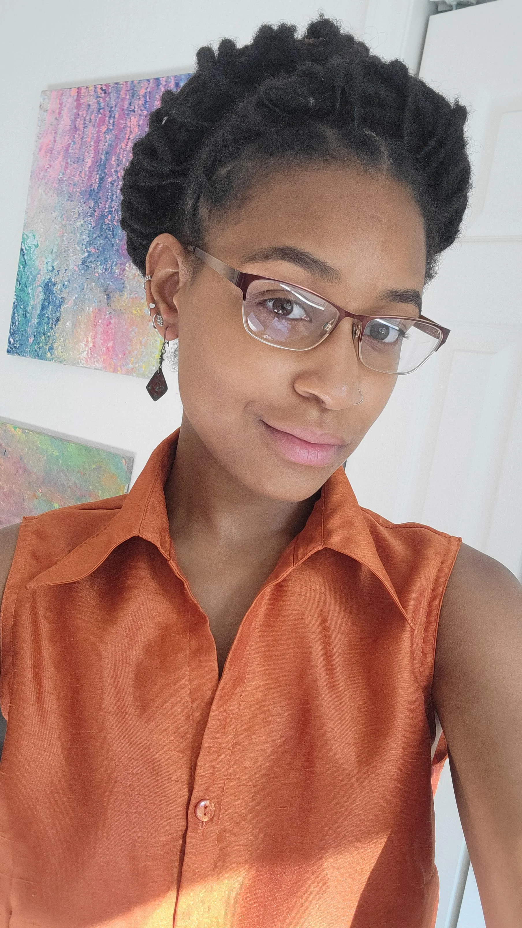 Classy in this orange top picture 1 of 1