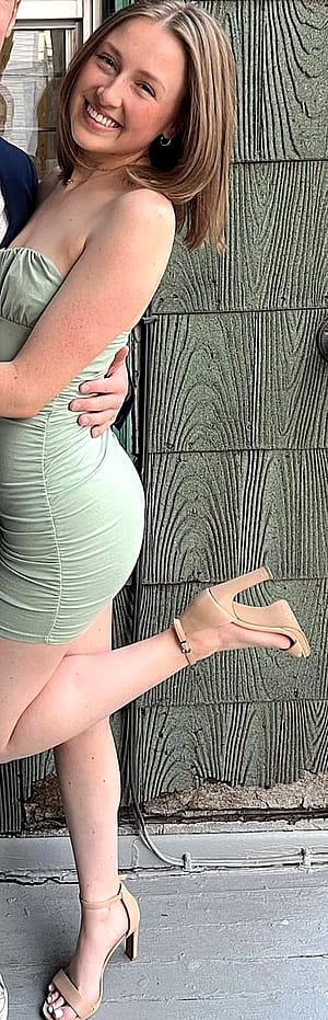 Sexy girl in a tight dress'