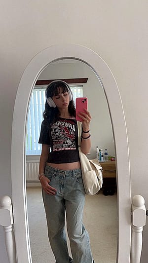My outfit for today as a school girl'