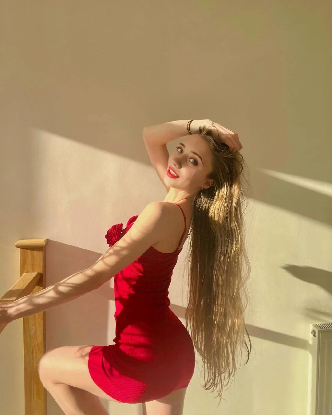 Classy young girl in red picture 1 of 1