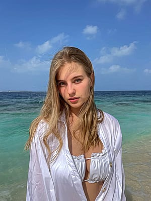 covered up at the beach :p'