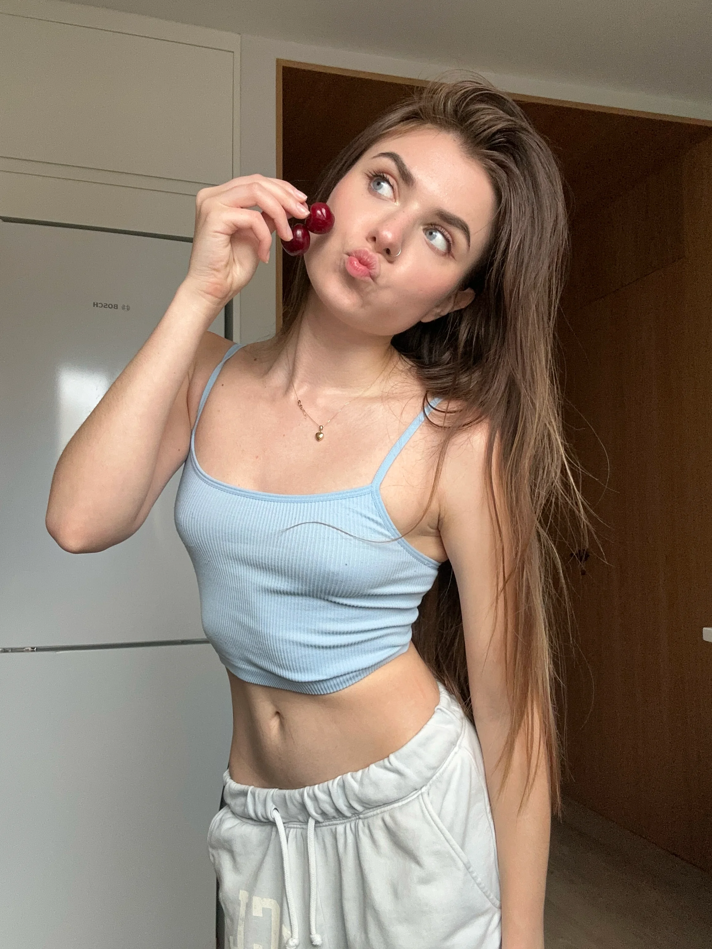 just wake up.. am I hot in this top? picture 1 of 1