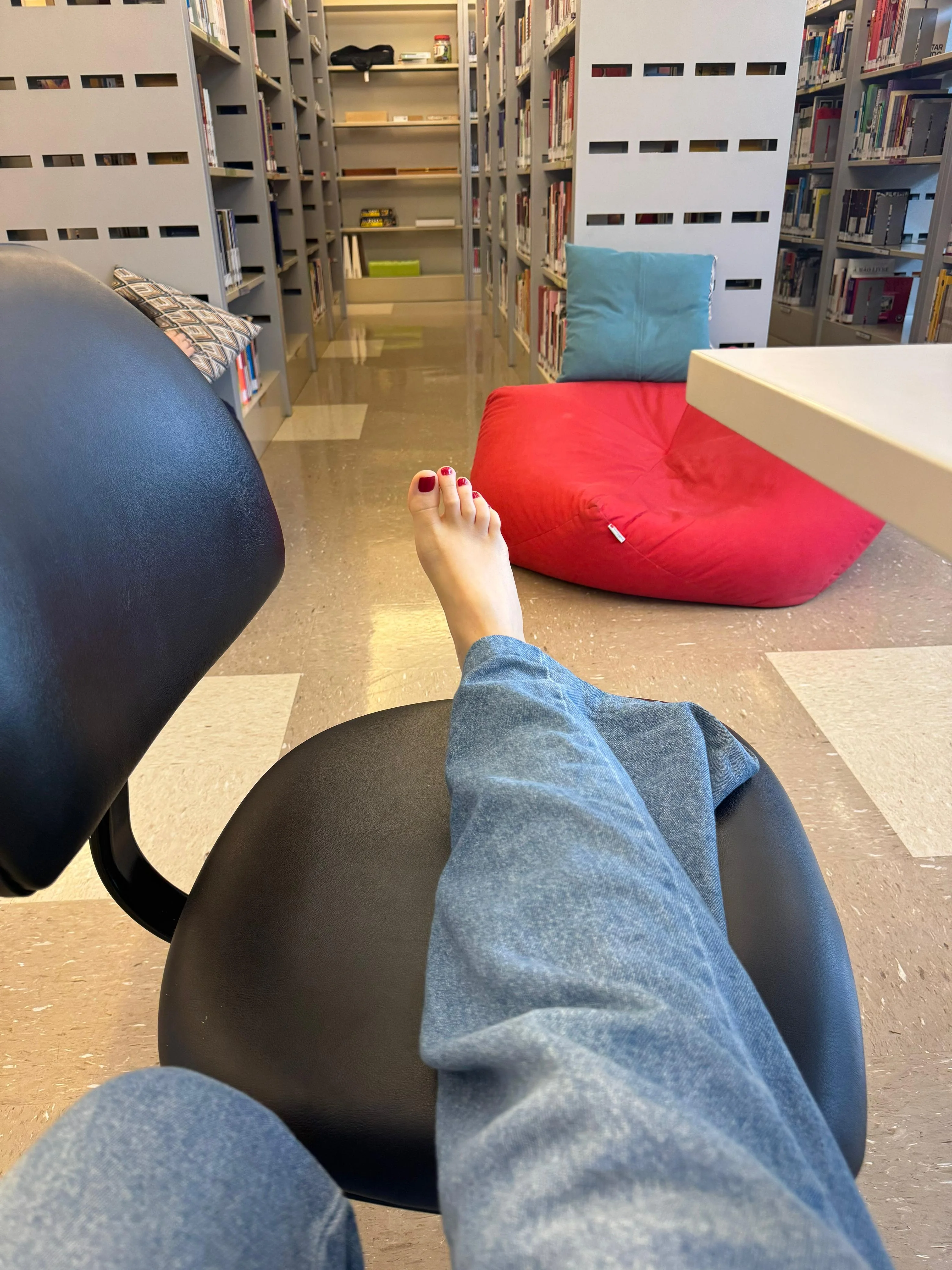 Could you concentrate if you saw me barefoot in the library? picture 1 of 1