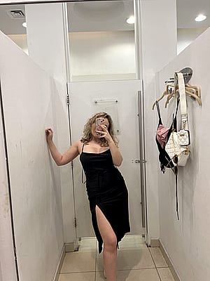 Do I look good in this dress?'