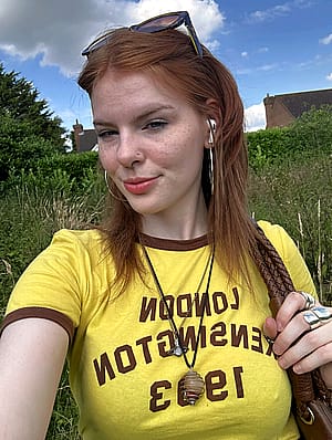 Letting my red hair do the talking'