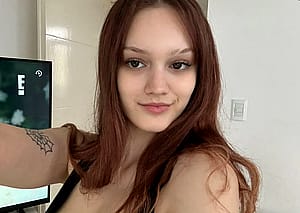 Good-morning selfie from my uncles house who has the coolest bathroom ever! [18F] :P'