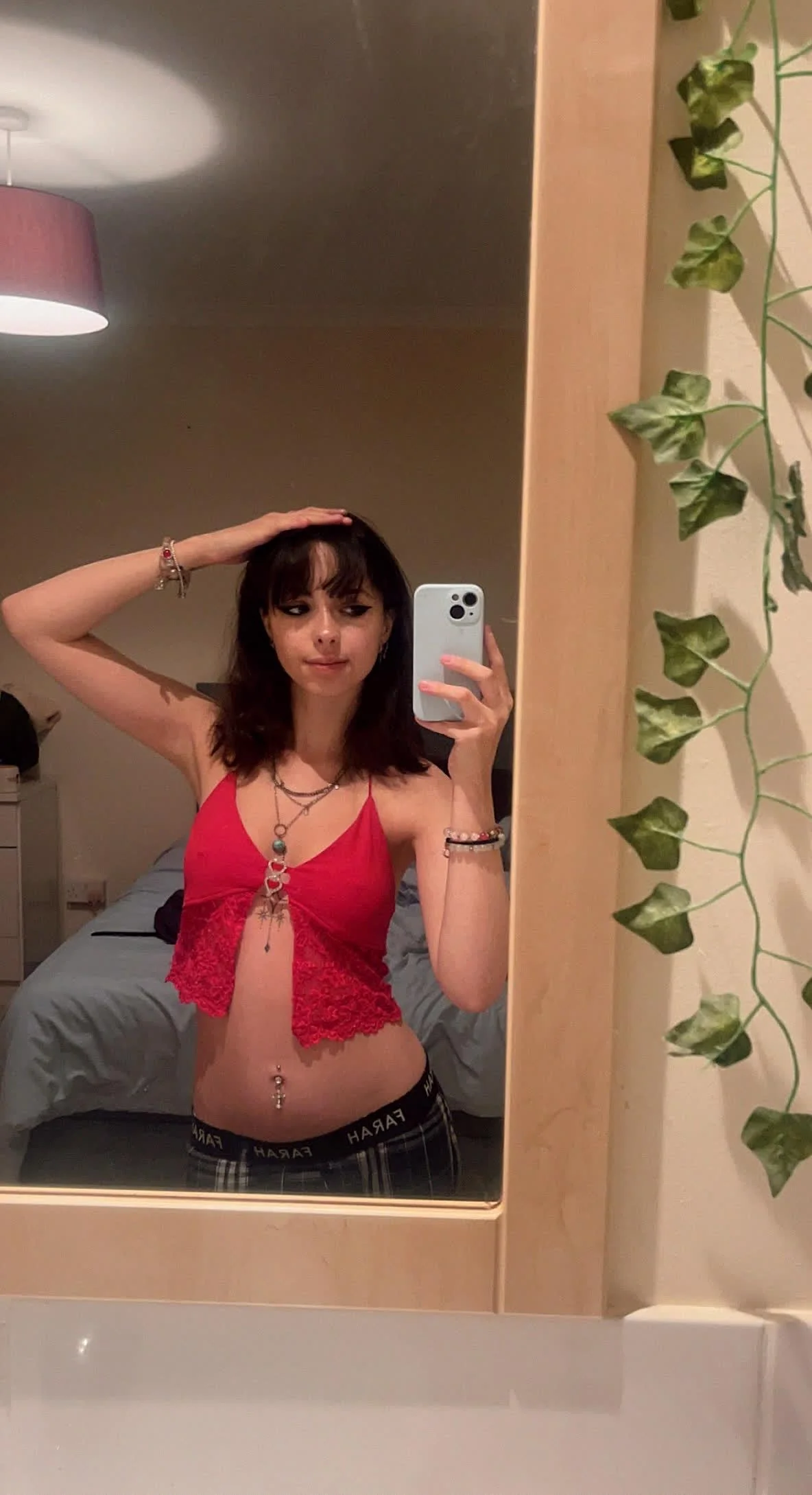 Looking hot in red crop top picture 1 of 1