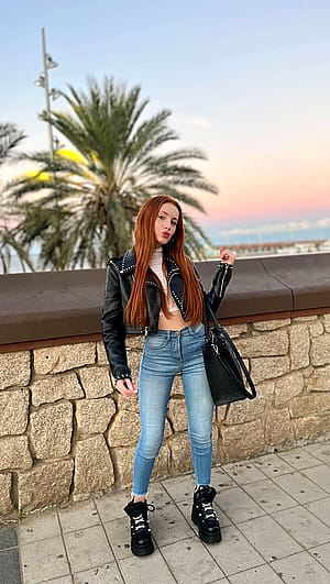 classy girl always ready outside'