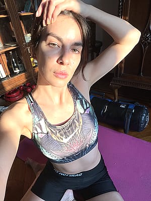 My cute self during yoga session'