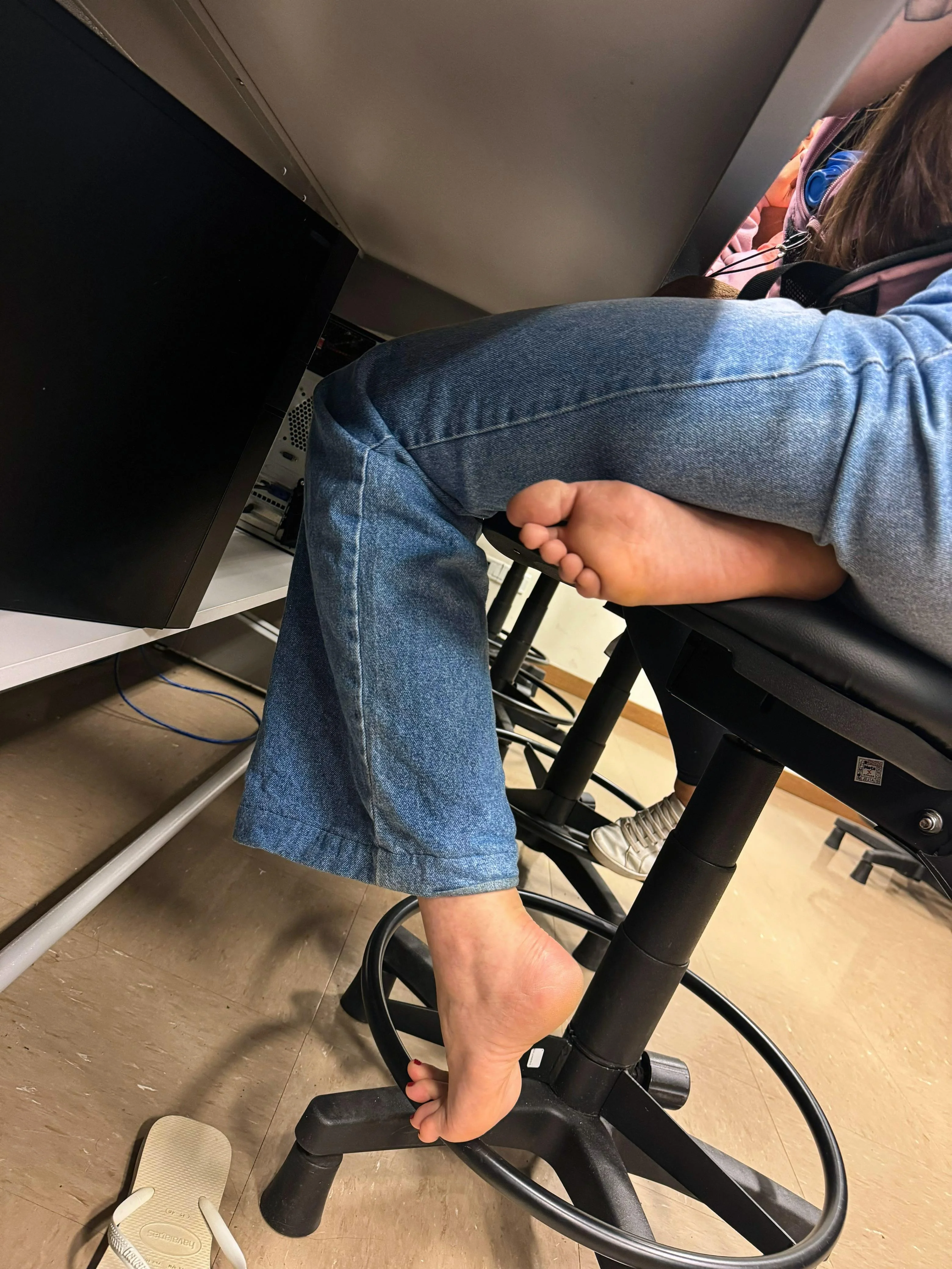 Would you worship my feet under the desk? picture 1 of 1