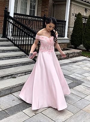 all dressed up in pink'