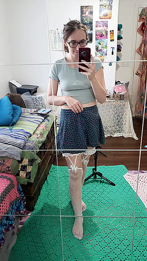 Fishnet lace stockings are very sexy looking dont you think'
